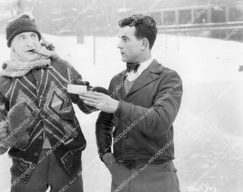 crp-04612 1928 Brandon Hurst, Nick Stuart on the ice silent film News Parade crp-04612