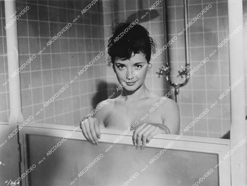 crp-00480 1958 Kim Parker naked in the shower stall film Fiend Without a Face crp-00480