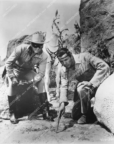 crp-04929 1956 Clayton Moore, Jay Silverheels film The Lone Ranger crp-04929