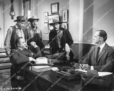 crp-05008 1957 Lorne Greene, Rudy Bond, Frank Richards, Trevor Bardette, Barry Atwater film The Hard Man crp-05008