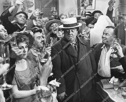 crp-05040 1962 Jackie Gleason w happy tavern goers film Gigot crp-05040