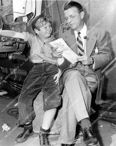 crp-05089 1944 child star Ted Donaldson w director Alexander Hall on set film Once Upon a Time crp-05089