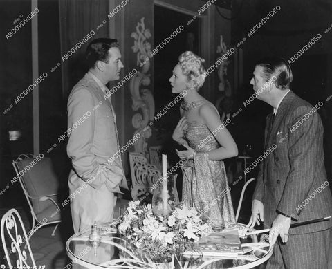 crp-05105 1945 Lee Bowman, Adele Jergens, Alexander Hall on set film She Wouldn't Say Yes crp-05105