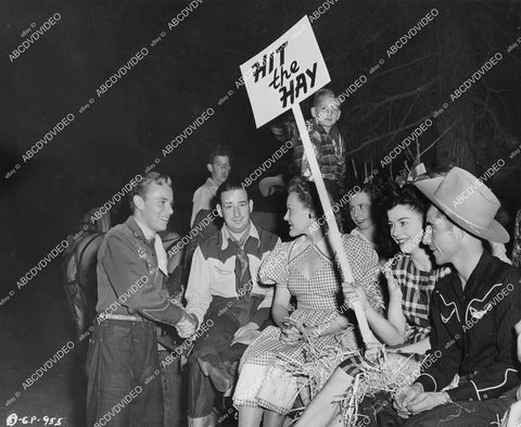 crp-05149 1945 Ross Hunter, Ted Richmond & wife w cast wrap party film Hit the Hay crp-05149