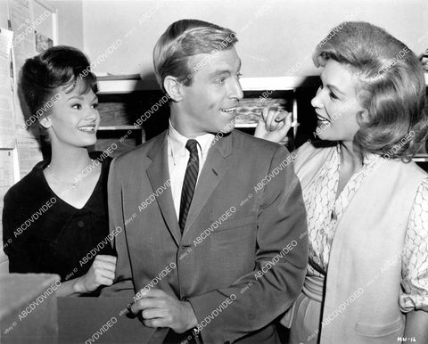 crp-05297 1963 candid Gloria Talbott, James Franciscus, Marian Collier pilot TV Mr Novak crp-05297