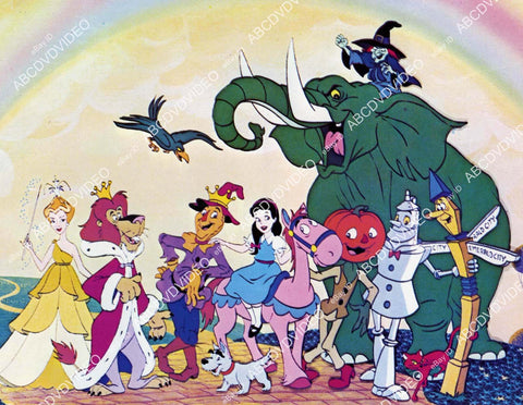 crp-05474 1974 animated characters Scarecrow, Dorothy, Tin Man etc film Journey Back to Oz crp-05474