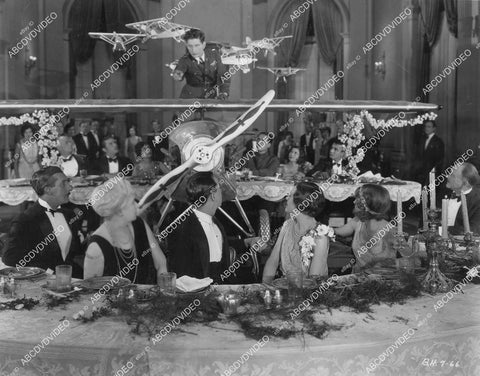 crp-05613 1927 Johnny Hines & cast cool aviation airplane banquet table silent film Home Made crp-05613