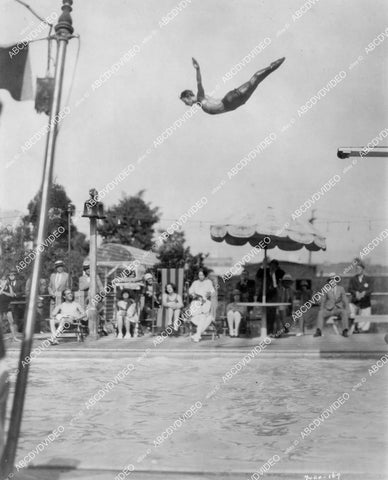 crp-05741 1927 high diving specialists at the swimming pool silent film The Girl in the Pullman crp-05741