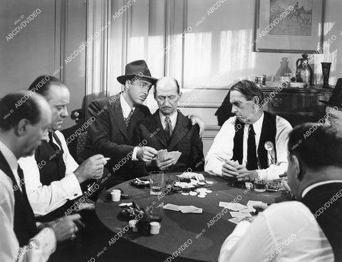 crp-05874 1941 John Howard, Walter Soderling at poker game w cast film Three Girls About Town crp-05874