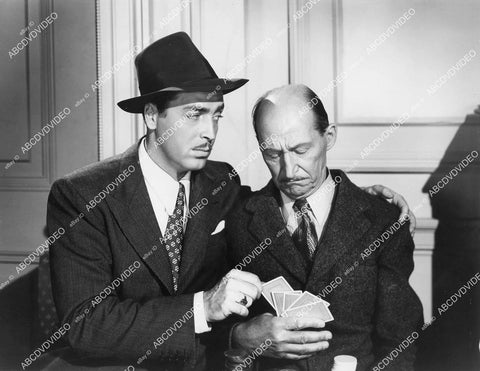 crp-05875 1941 John Howard, Walter Soderling at poker game film Three Girls About Town crp-05875