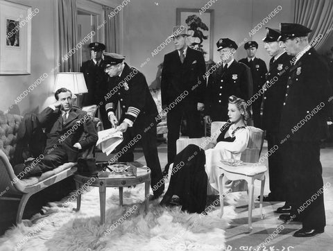 crp-05911 1941 John Howard, Binnie Barnes and the cops film Three Girls About Town crp-05911