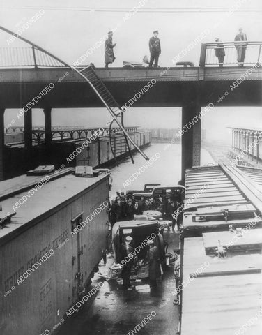 crp-05962 1935 Edward Sutle auto accident truck crashes into railroad yard escapes injury crp-05962