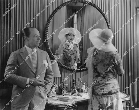 crp-06075 1929 Robert Schable & Billie Dove in the mirror silent film The Man and the Moment crp-06075