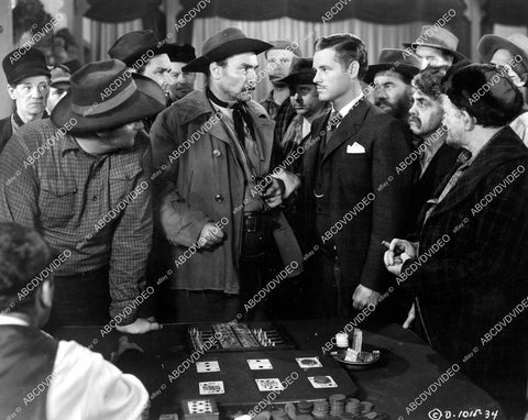 crp-06132 1943 Tom Neal stops trouble at gambling table film Klondike Kate crp-06132