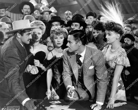 crp-06134 1943 Sheldon Leonard, Constance Worth, Glenda Farrell, Tom Neal, Ann Savage film Klondike Kate crp-06134