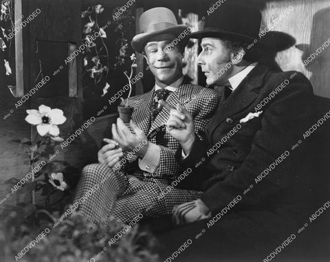 crp-06184 1942 Joe E Brown shows off flowers to Fritz Feld film Shut My Big Mouth crp-06184