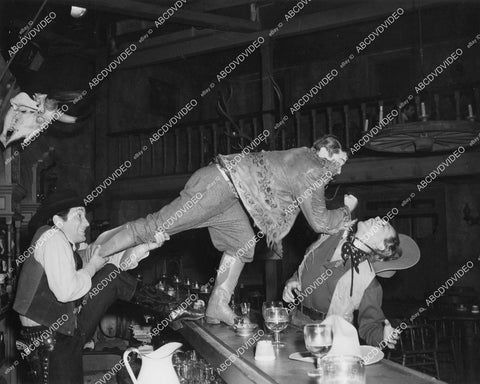 crp-06224 1942 Victor Jory, Joe E Brown, Forrest Tucker barroom brawl film Shut My Big Mouth crp-06224