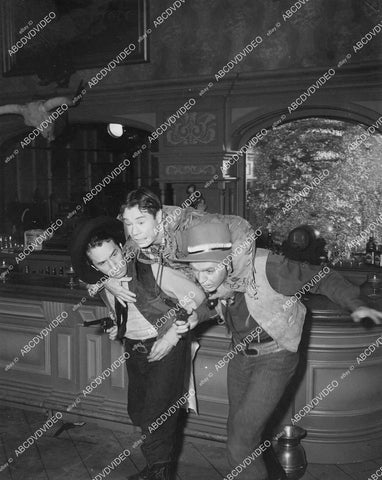 crp-06247 1942 Victor Jory, Joe E Brown, Forrest Tucker barroom brawl b film Shut My Big Mouth crp-06247