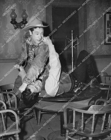 crp-06252 1942 Joe E Brown, Victor Jory fight sequence d film Shut My Big Mouth crp-06252