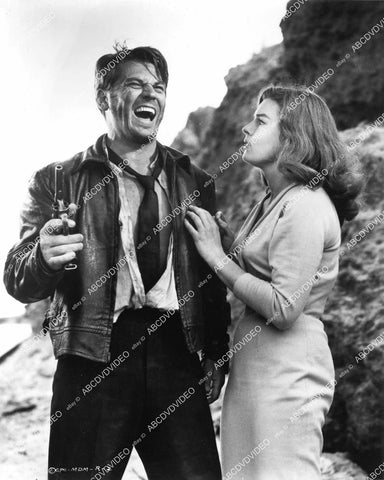 crp-06355 1961 Ron Randell and Elaine Stewart on the run film Most Dangerous Man Alive crp-06355