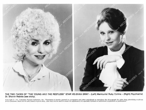 crp-06497 1983 two faces of Veleka Gray soap opera TV The Young and the Restless crp-06497