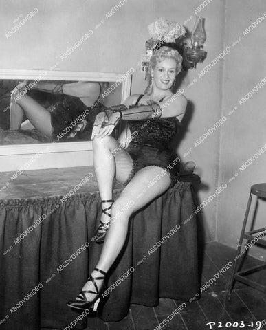 crp-06550 1955 blonde bombshell Vici Raaf chorus girl dancer in fishnets film The Twinkle in God's Eye crp-06550