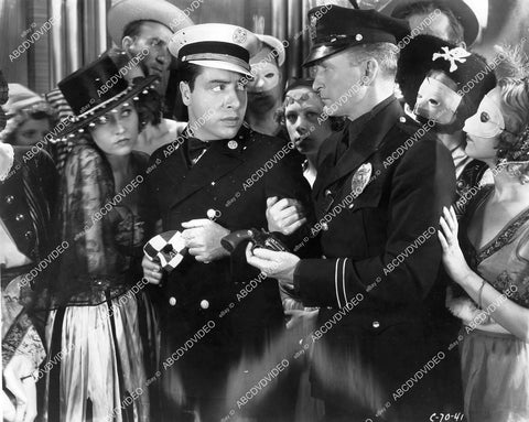 crp-06617 1933 Evalyn Knapp, Harold Huber, Tim McCoy masquerade party film Police Car 17 crp-06617