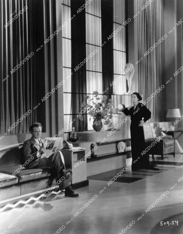 crp-06728 1930 Charles Bickford, Kay Francis cool art deco living room film Passion Flower crp-06728