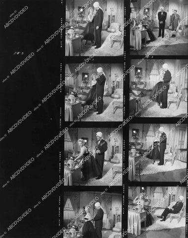crp-06766 1953 Eva Gabor, Tom Conway 8x10 contact sheet film scenes Paris Model crp-06766
