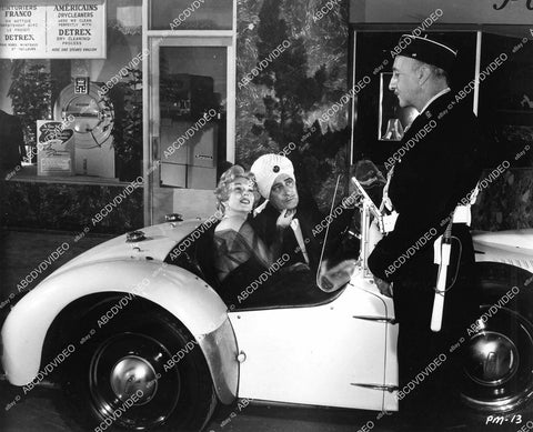 crp-06791 1953 Eva Gabor, George Dee, Tom Conway cool midget convertible auto film Paris Model crp-06791