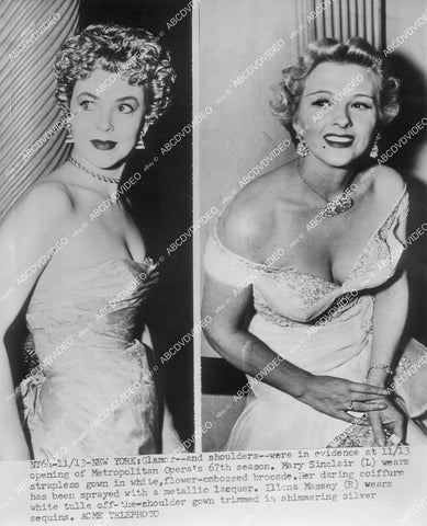 crp-00685 1951 Mary Sinclair Illona Massey attend 67th season New York Metropolitan Opera crp-00685