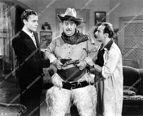 crp-06870 1944 Ross Hunter, Billy Gilbert in western chaps, Fritz Feld film Ever Since Venus crp-06870