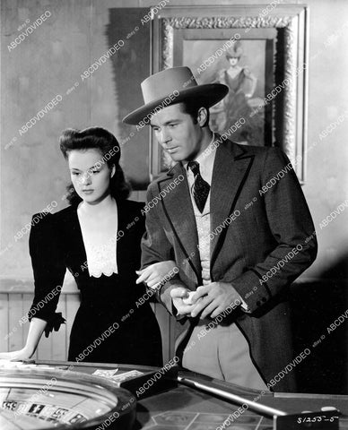 crp-06885 1942 Patricia Dane, James Craig at roulette table film Northwest Rangers crp-06885