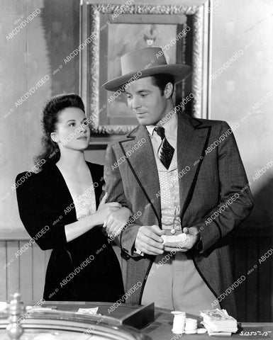 crp-06886 1942 Patricia Dane, James Craig at roulette table film Northwest Rangers crp-06886