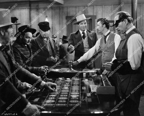 crp-06894 1942 James Craig, John Carradine at roulette table film Northwest Rangers crp-06894