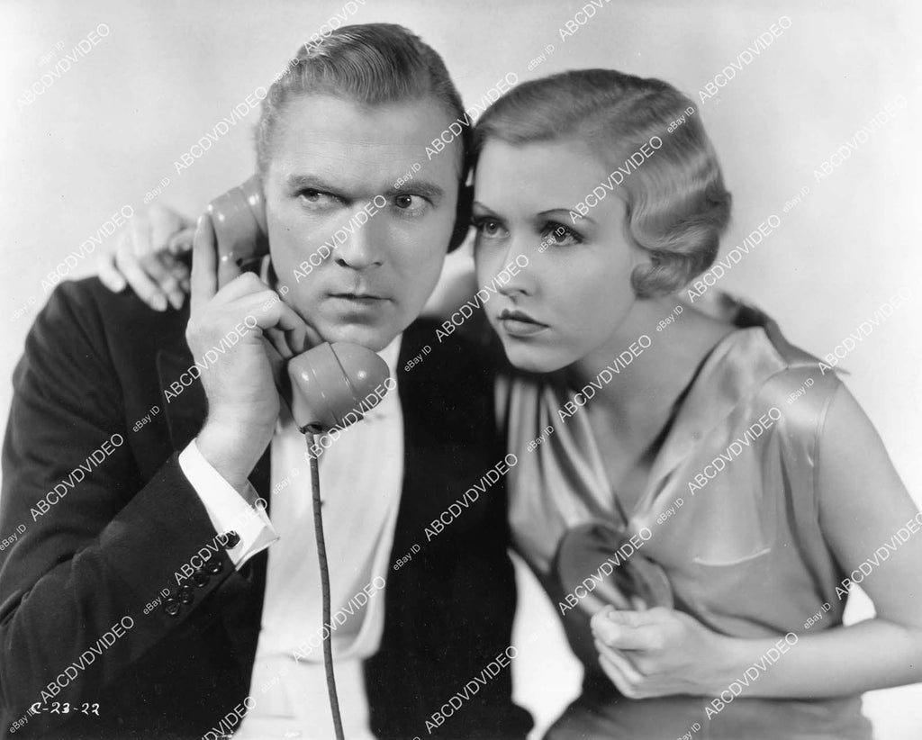 crp-07009 1932 Lee Tracy, Evalyn Knapp on telephone film The Night Mayor  crp-07009, image size:1024x822