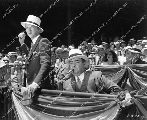 crp-07024 1932 Eugene Pallette, Lee Tracy throwing out the first pitch film The Night Mayor crp-07024
