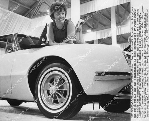 crp-00710 1963 auto racing female driver Paula Murphy speed champion on her Witchmobile crp-00710