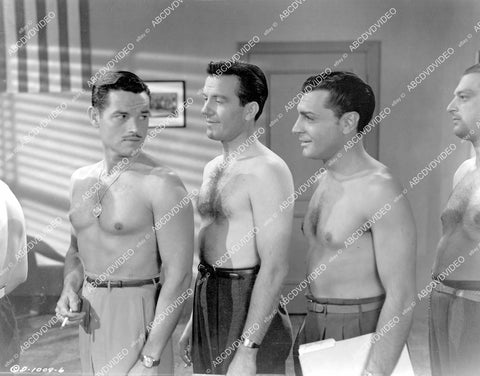 crp-07173 1944 shirtless Tom Neal, Hugh Beaumont, Anthony Caruso film The Racket Man crp-07173