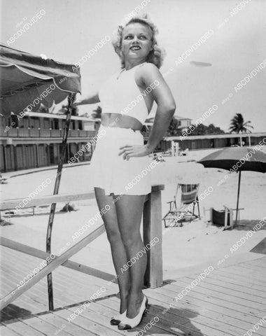 crp-00726 1944 vintage pinup Miami Beach Fla Miss Irmgard Dawson Girl w Most Shapely Legs in bikini & high heels crp-00726