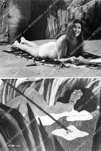 crp-07298 1973 sexy Victoria Principal in her bikini film The Naked Ape crp-07298