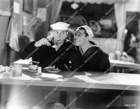 crp-07354 1929 William Haines, Karl Dane eating apple pie film Navy Blues crp-07354