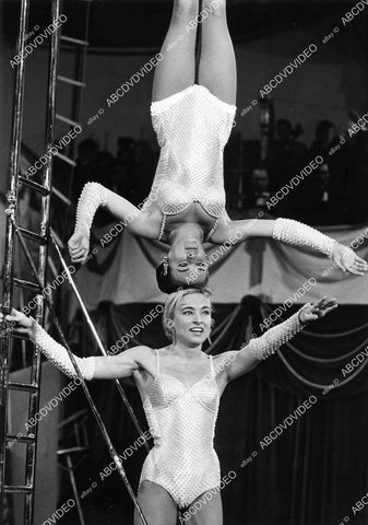 crp-07649 1966 circus act The Mascotts circus girls balancing on each other heads TV The Ed Sullivan Show crp-07649