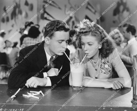 crp-00798 1944 Robert White Louise Erickson share a milkshake film Meet Miss Bobby Socks crp-00798