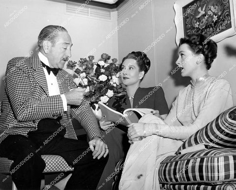 crp-07997 1947 Adolphe Menjou, Gloria Holden, Deborah Kerr rehearse script film The Hucksters crp-07997