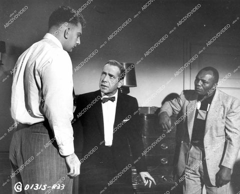 crp-08009 1956 Mike Lane, Humphrey Bogart, Jersey Joe Walcott film The Harder They Fall crp-08009