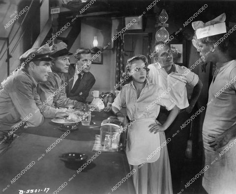 crp-08012 1955 Whit Bissell, Terry Moore Keenan Wynn, Lee Marvin film Shack Out on 101 crp-08012