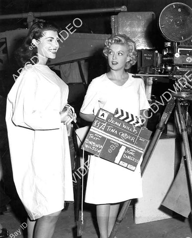 crp-08024 1957 candid cuties Barbara Wilson, Tina carver on set film The Man Who Turned to Stone crp-08024