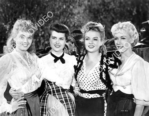 crp-08025 1949 Jeff Donnell, Martha Hyer, Gloria Grahame, Myrna Dell film Roughshod crp-08025