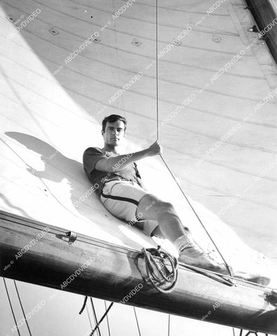 crp-08211 1950's Jeff Richards enjoys a day of sailing crp-08211